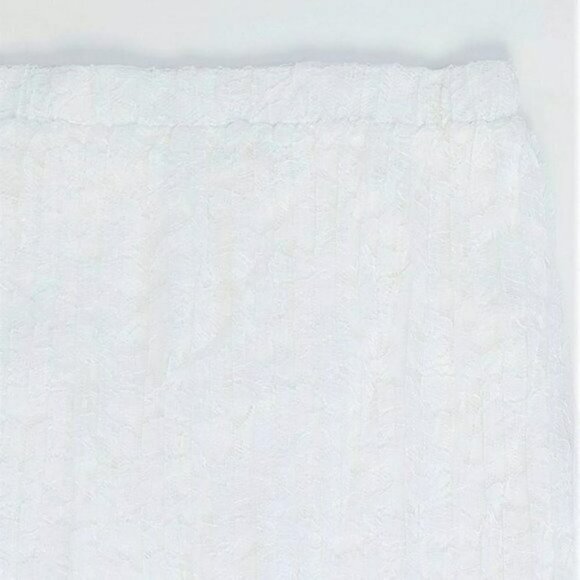 NWT POL Boho Pleated Floral Lace Overlay Midi Skirt - Picture 6 of 7